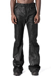 Julius_7 | AW26 - Coated denim flared jeans, Black 957PAM12