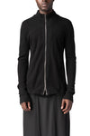 Julius_7 | AW26 - Zip-front thermal knit top, Black 957CUM1