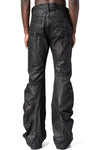 Julius_7 | AW26 - Coated denim flared jeans, Black 957PAM12