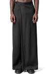 Julius_7 | AW26 - Wrap panel draped trousers, Black 957PAM1