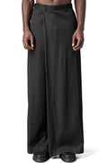 Julius_7 | AW26 - Wrap panel draped trousers, Black 957PAM1