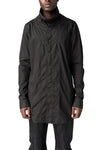 Julius_7 | AW26 - High collar twill shirt, Black 957SHM1