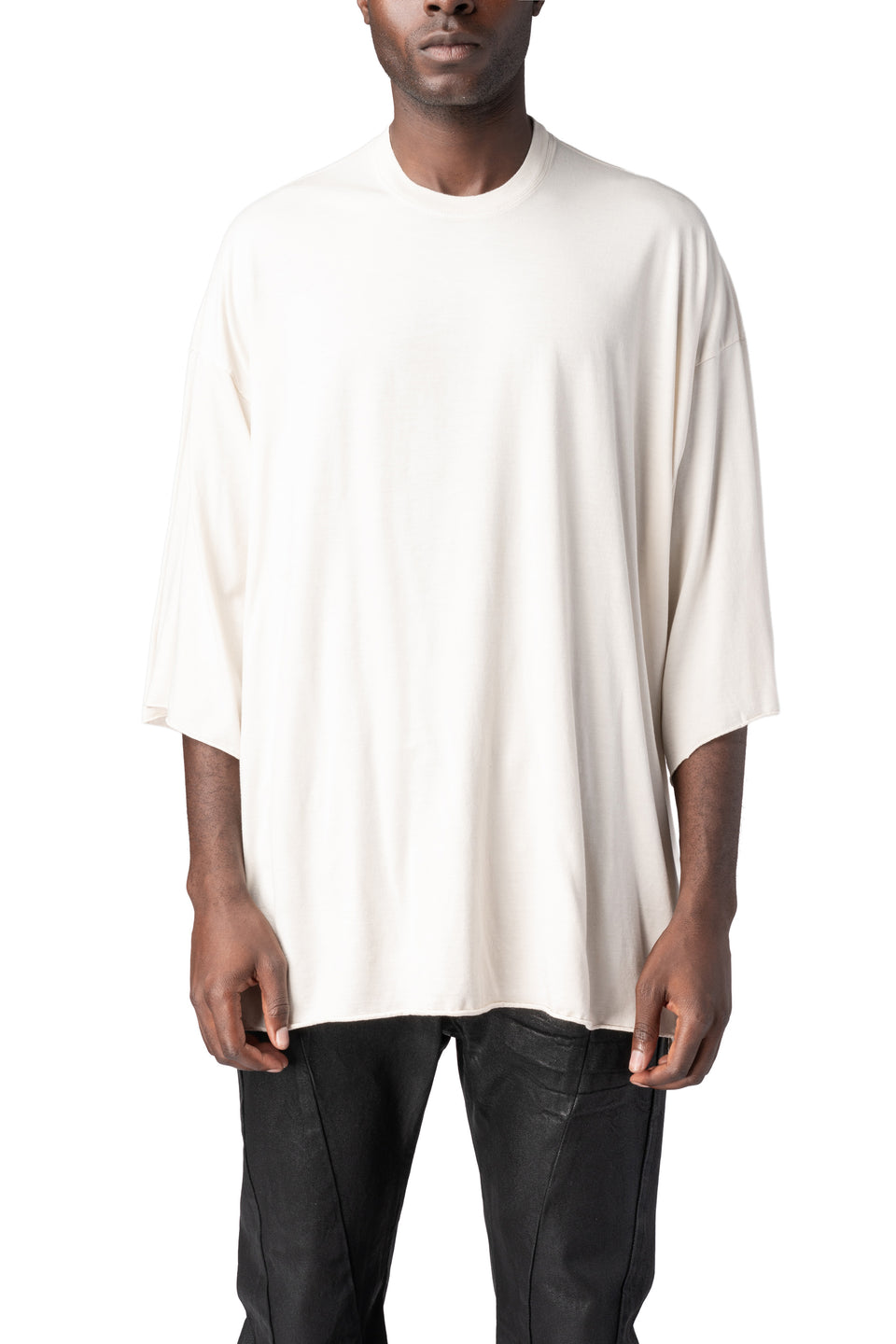 Oversized modal jersey T-shirt, Off White