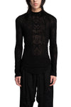 Julius_7 | SS26 - Lace Jacquard Mock Neck Sweater, 937CUM5