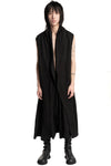 Julius_7 | SS26 - Draped Sleeveless Longline Jacquard Vest, 937VEM1