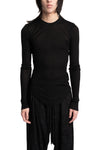 Julius_7 | SS26 - Silk Mix Crewneck Lightweight Sweater Black 937CUM25