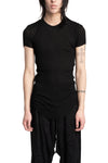 Julius_7 | SS26 - Silk Mix Crewneck Lightweight T-Shirt Black 937CUM26