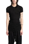 Julius_7 | SS26 - Silk Mix Crewneck Lightweight T-Shirt Black 937CUM26