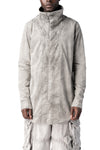 Julius_7 | AW26 - High collar twill shirt, Smog 957SHM1
