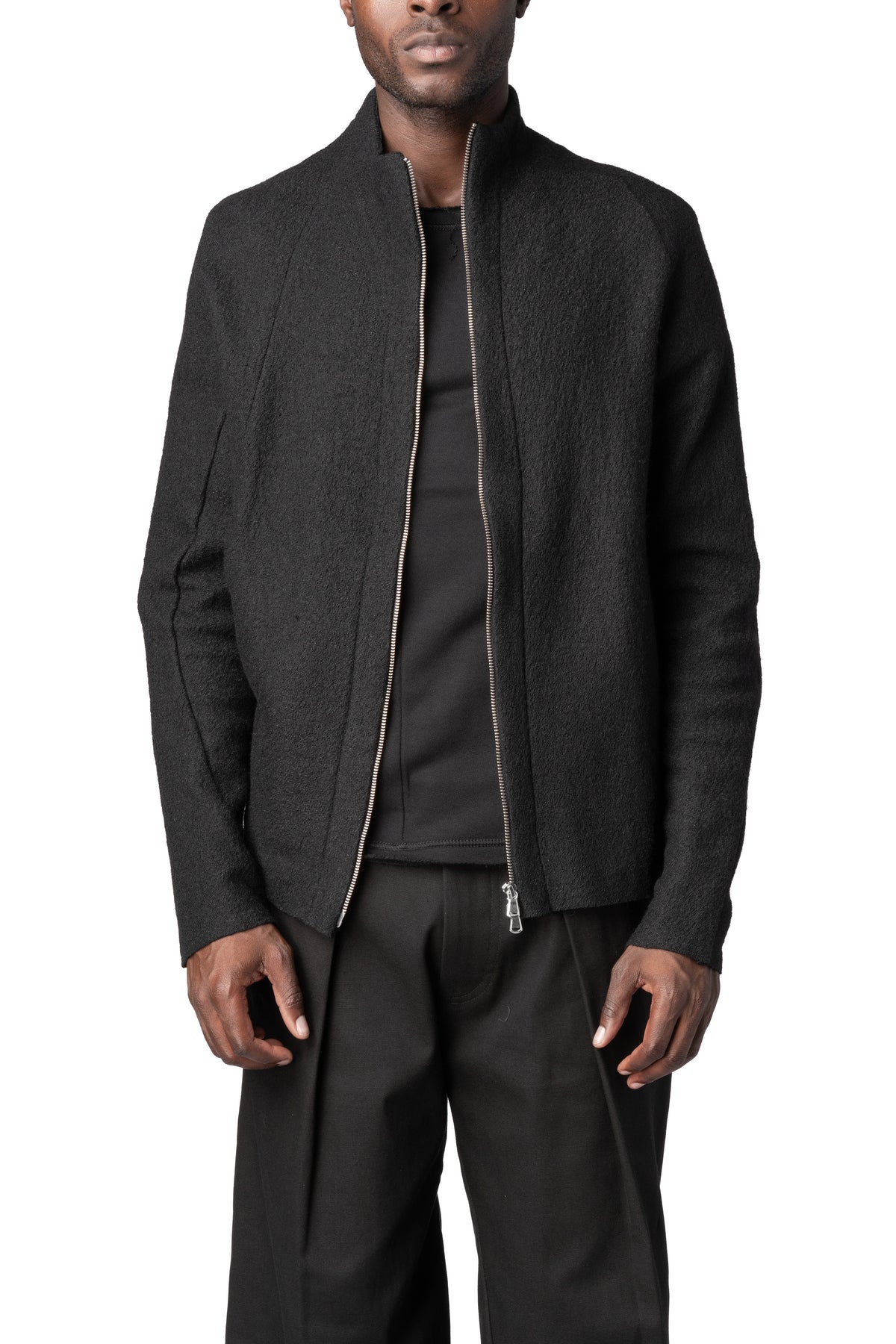 LEB Leon Emanuel Blanck | AW26 - Wool crepe zip sweater, K03-ZS-WC
