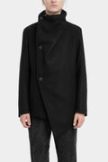 La Haine Inside Us - AW25 High neck asymmetrical wool blend jacket M1178