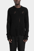 La Haine Inside Us | AW25 - Distressed knit sweater M1191