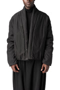 La Haine Inside Us | AW26 - Cropped lightweight padded lyocell jacket, Black M1304