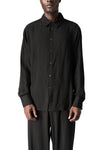 La Haine Inside Us | AW26 - Regular gauze viscose shirt, Black M1307