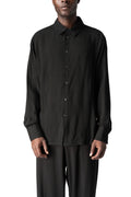 La Haine Inside Us | AW26 - Regular gauze viscose shirt, Black M1307
