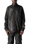 La Haine Inside Us | AW26 - Oversized rubberized denim jacket, Black M1310