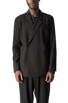 La Haine Inside Us | AW26 - Oversized fluid wool-blend jacket, Black M1316