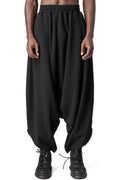 La Haine Inside Us | AW26 - Oversized low-crotch embossed fleece trousers, Black M1337