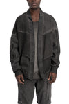 La Haine Inside Us | SS-26 Oversized Sports Jacket, Cold Dye Grey M1272