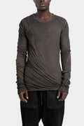 MD75 | AW25 - Double layer lightweight cotton t-shirt, Brown MD12156