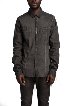 MD75 | SS26 - Linen shirt, Antra resin MD13283L