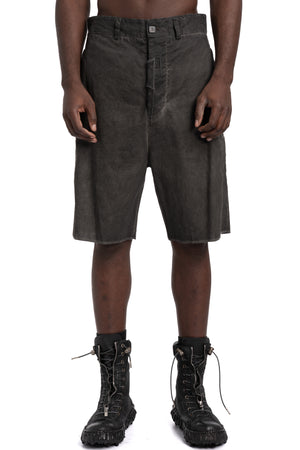 MD75 | SS26 - Linen stretch shorts, Antra resin MD13286L