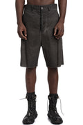 MD75 | SS26 - Linen stretch shorts, Antra resin MD13286L