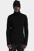 MD75 | AW25 - Scar stitch cashmere / silk beanie, Black /Antra MD10144