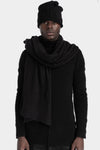 MD75 | AW25 - Cashmere blend knit scarf, Black/Black MD10146