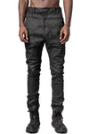 MD75 | AW26 - Stretch cotton dropped crotch pants, Black Leather MD13168
