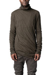 MD75 | AW26 - Double layer cotton roll neck long sleeve top, Military Fade MD13161