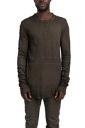 MD75 | SS26 - Lightweight Cotton Scar Stitch LS T-Shirt, Military Resin MD13260