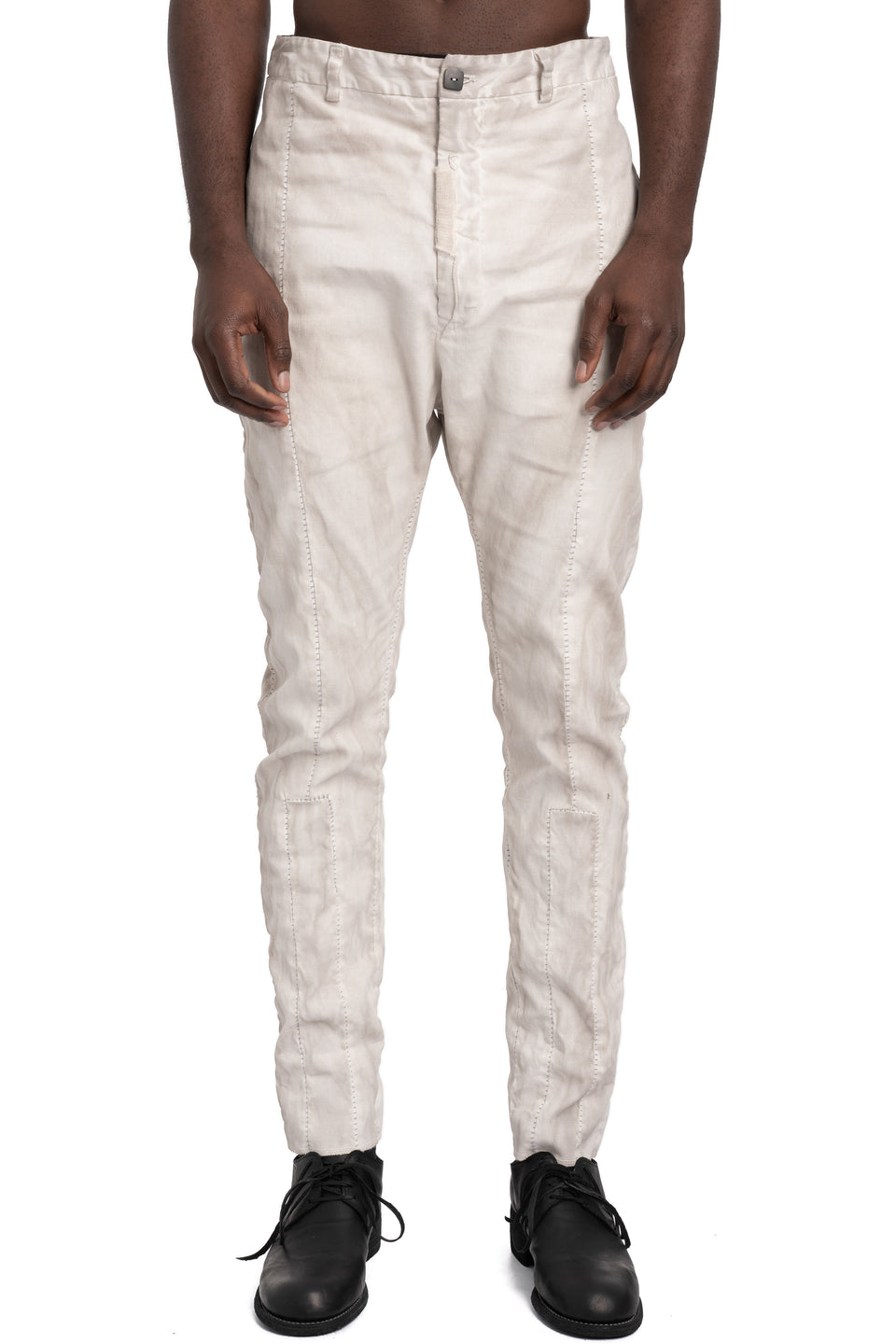 Linen stretch trousers, Off-white