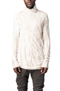 MD75 | AW26 - Double layer cotton roll neck long sleeve top, Perl Dissolve MD13161