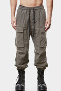 Cotton poplin cargo pants, Grey