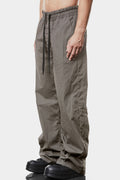 Wide cotton poplin pants, Grey