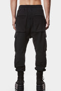 Contrast cargo drawstring pants