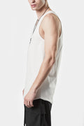 Thom/Krom | AW24 - Scar-stitch cotton tank , White