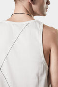 Thom/Krom | AW24 - Scar-stitch cotton tank , White