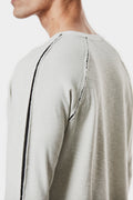 Raglan shoulder long sleeve tee, Light Grey