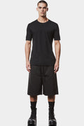 Mesh insert cotton t-shirt