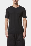 Mesh insert cotton t-shirt