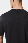 Mesh insert cotton t-shirt