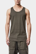 Piped seam tank top, Olive