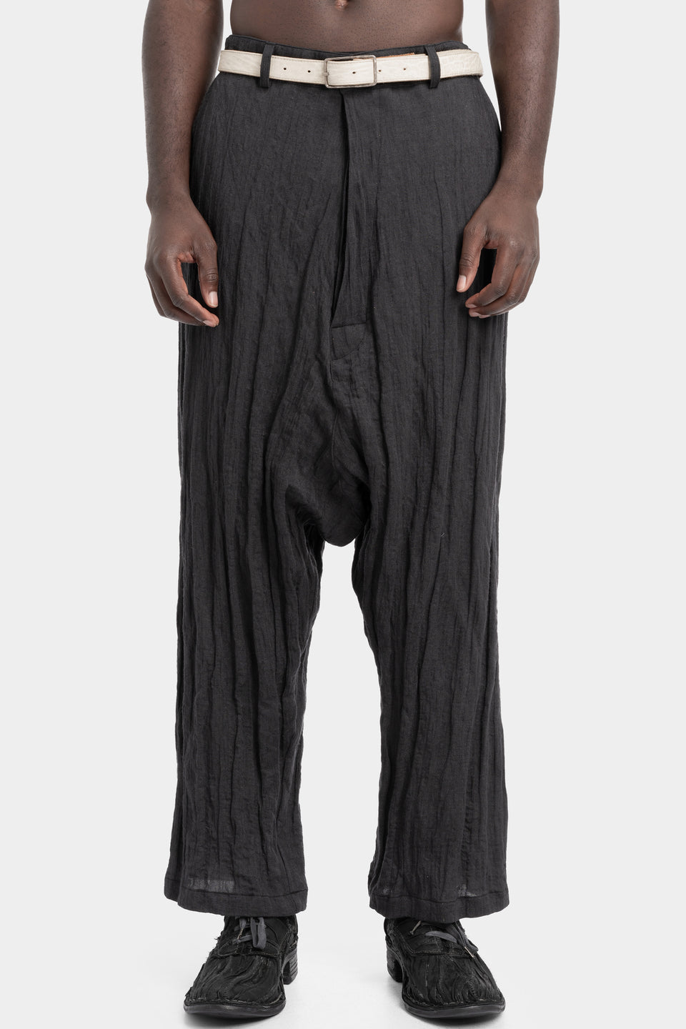 Wool blend trousers