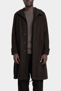 Masnada | AW25 - Modular wool flannel parka, Brown M3560