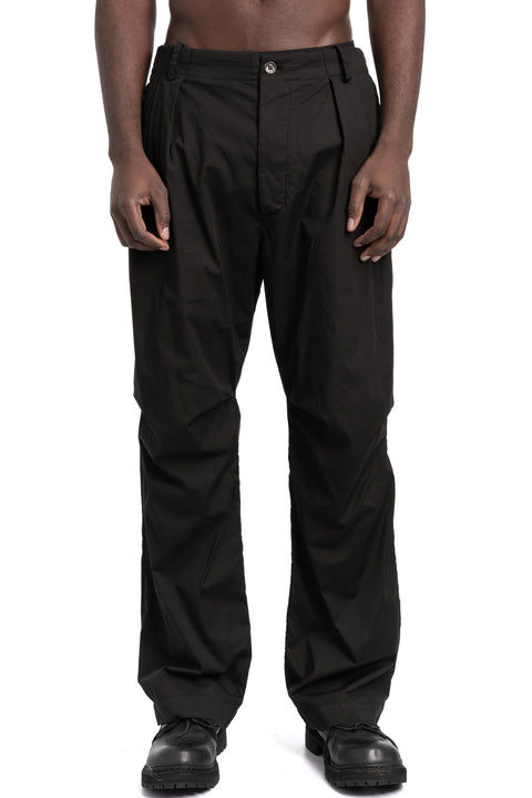 Masnada | SS26 - Large Leg Box Pleat Trousers, Black M3682