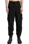 Never Enough | SS26  - Linen cargo pants, Black MPA082