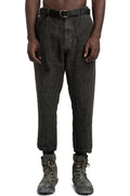 Never Enough | SS26 - Woven Linen Chinos, Green MPA011