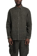 Never Enough | SS26 - Woven Linen Shirt, Green MSL009
